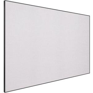 Bulletin Board 30 x 20 inches, Lavender Gray Pin Board, Black Aluminum Framed Fabric Cork Board with 10 Push Pins