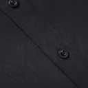 Alimens & Gentle Men's Short Sleeve Dress Shirts Wrinkle Free Untucked Casual Button Down Shirt (Black, XXXL)