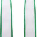 Unisex Adult Graduation Honor Stole Classic End With Trim 72" Long (Green)