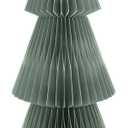 Santa Barbara Design Studio Honeycomb Paper Christmas Trees - 3D Foldable Fir Tree Holiday Centerpiece Blue, 48" Tall, Balsam - Frosted Sage