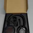 TECKNET Wireless Headset, Bluetooth Headset with AI Noise Cancelling Microphone - Rechargeable Bluetooth V5.2 Headphones, 50H Playtime & Mic Mute, On Ear Headphones for Trucker/Remote Work/Call Center (Deep Black)