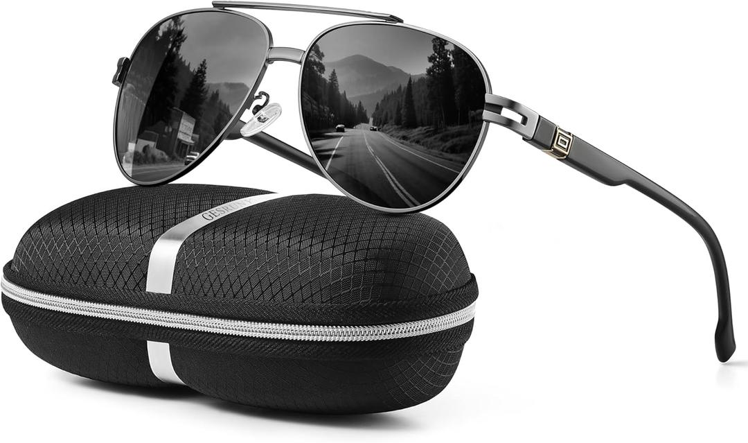 Polarized Aviator Sunglasses for Men Women - Fashion Shades Retro Sun Glasses Driving Fishing Golf UV Protection