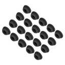 MECCANIXITY 30pcs Silicone Snap in Locking Hole Plugs,12mm/0.5 Inch Mounting Diameter Narrow Groove Width 2mm Panel Seal Cover Round for Kitchen Bulkheads Waterproof Sealing Plugs Black