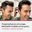 Just For Men Easy Comb-In Color (Formerly Autostop), Gray Hair Coloring for Men with Comb Applicator Included, Easy No Mix Application - Darkest Brown, A-50 (Packaging May Vary)