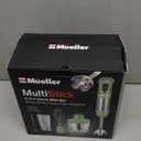 Mueller Multistick 800W 5-in-1 Immersion Blender Handheld, 12 Speed Hand Mixer - Turbo Boost, Heaviest Duty Copper Motor, Titanium Blades Hand Blender, Milk Frother Wand, Green Kitchen Accessories