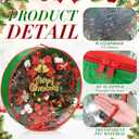 Aliceset 4 Pack Wreath Storage Containers, Ornament Garland Wreath Storage Bags with Handle Zipper Decorative Storages Box for Winter Valentine Wreaths(30 x 30 x 7.8 Inch,Light Green)