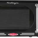 Nostalgia Retro Compact Countertop Microwave Oven - 0.7 Cu. Ft. - 700-Watts with LED Digital Display - Child Lock - Easy Clean Interior - Black