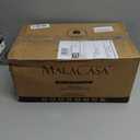 MALACASA 3 Tier Serving Trays for Party, 12 Inch Porcelain White Trays for Serving Food, Dessert Stand with Collapsible Gold Metal Rack