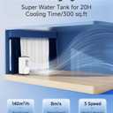Portable Air Conditioners, 2026 New Swamp Cooler with 3.1 Gal Water Tank, 20H Cooling Time, 3 Speeds, 70° Oscillation, 4 Ice Packs, Air Conditioner Portable for Room Office Bedroom