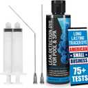 Pool Leak Detection Dye Kit - 75+ Tests - 2 Stainless Steel Precision Applicators - Superior Long Lasting Pool Dye Easily Locates Leaks - for All Pool, Spa, & Hot Tub Types - 8 OZ (Vibrant Blue)