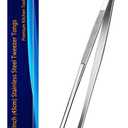 JETKONG 18 Inch (45cm) Extra Long Grill Tongs, Heavy Duty Stainless Steel Tweezer Tongs for Cooking, Grilling, Barbecue/BBQ, Buffet and Turning Food (Round Tips)