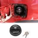 Aunginsy Fuel Tank Cap Replacement Anti-theft Lock Cap Compatible with Toyota Tacoma 2016-2026, Car Door Fuel Tank Cover W/Lock Gas Cap Tank Trim Cover Fuel Filler Door Protector with Keys Accessories
