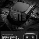Safety Lock Case for Samsung Galaxy Buds 4 Pro/for Galaxy Buds 4 Case (2026) [Compatible with MagSafe] with Cleaning Kit & Keychain, (Black)
