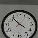 Bernhard Products Black Wall Clock Silent Non Ticking 12 Inch Quality Quartz Battery Operated Round Easy to Read Home/Office/Kitchen/Classroom/School Clocks