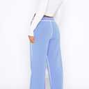 DISCIPBUSH Track Pants Women Sweatpants Soft Jogging Straight Pajama Sweats Wide Leg Sweatpants Women Lounge Pants Joggers (Blue, L)