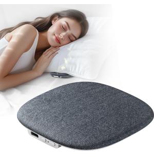 Bluetooth Pillow Speaker-Mini Portable Under Pillow Speaker with Sleep Timer, Wireless Sleep Aid with Stereo Bass Private Sleep Headphones for Side Sleepers-Gray