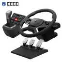 HORI Truck Control System for Windows 11/10 with Force Feedback Steering Wheel, Shifter Control Panel, & Pedals