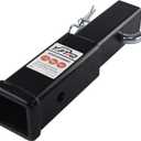 TOPTOW Hitch Extender, Fits for 2 inch Receiver, 7 inch Extension Length, with 5/8 inch Hitch Pin (black)