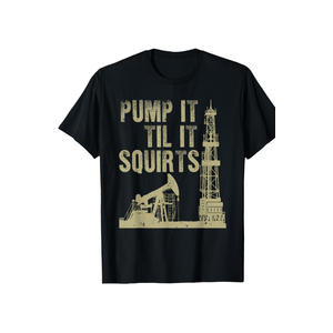 Funny Oil Field Art For Men Women Oilfield Plant Pump Lovers T-Shirt Size XL