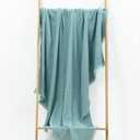 CREVENT Knit Throw Blanket for Couch Sofa Chair Bed Home Decoration, Soft Warm Cozy Light Weight for Spring Summer Fall (50''X60'' Teal Blue)