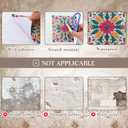 Faccito 24 Pcs Vintage Tile Stickers 4x4 Inch Watercolor Vintage Pink Flower Peel Stick Rustic Removable Self Adhesive PVC Waterproof Tile Stickers Cottage Core Decor for Kitchen Bathroom Backsplash