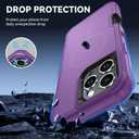 SunStory Magnetic for iPhone 16 Pro Case with HD Screen Protector, Compatible with MagSafe, 3-Layer Heavy Duty Full-Body Cover, 3 in 1 Hybrid Protective Case for iPhone 16 Pro 6.3",Purple