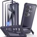 ESR for Samsung Galaxy S24 Ultra Case, S24 Ultra Case with Extra Protective Front Frame & 3 Kickstand Modes, Exceeds Full-Coverage Military-Grade Protection, Heavy Duty Shock Armor, Clear Purple