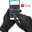 NEOTRIL 6 Mil Heavy Duty Black Nitrile Disposable Gloves, Latex Powder-Free, Textured Rubber Gloves for Cooking Mechanic