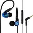 Joysico Wired Over Ear Earbuds for Kids Women Small Ears, Sport in-Ear Headphones Earhook Earphones for Running Exercise Jogging, Ear Buds with Case Microphone and Volume for Cell Phones Laptops Blue