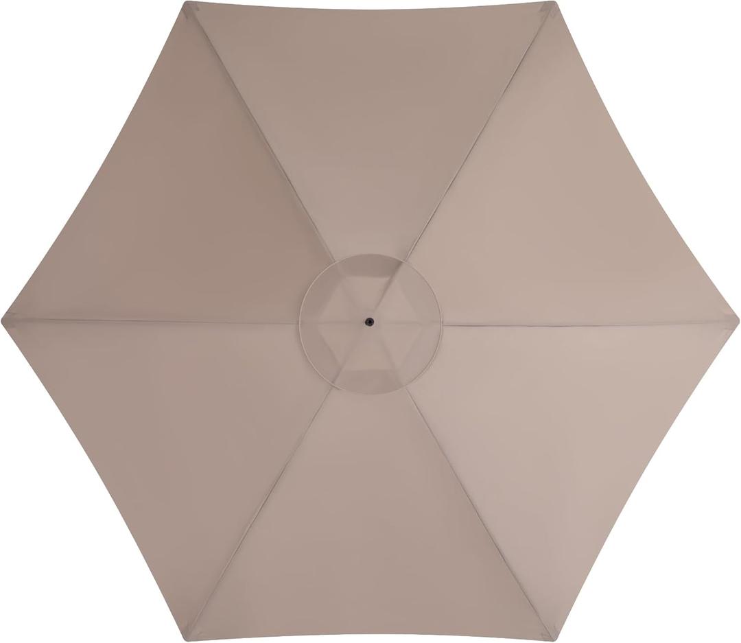 9 Feet Patio Umbrella Replacement Canopy for 6 Ribs, Market Umbrella Top, Yard Table Umbrella Top Cover,Universal Strong and Thick Umbrella Canopy,Canopy Only