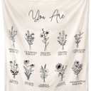 Tegeme Christian Gifts for Women Christian Blanket with Flowers 50'' x 60'' Inspirational Religious Birthday Gifts Bible Verse Throw Blankets for Sister Friend Daughter Mom Baptism