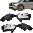 1 Pair Front Left & Right Side Fender Liners, Compatible with Toyota Highlander 2020-2023 Replace# 538060E170 538050E170 TO1248240 TO1249240, Front Wheel Fender Splash Set