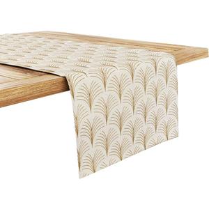 Ruvanti 100% Cotton Table Runner 108 Inches Long, Non-Slip, Stain Resistant, Washable & Reusable Table Runners Perfect for Wedding, Parties, Christmas, Holiday, in-Door use - Luminous