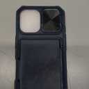 ATATOO for iPhone 16 Case with Card Holder (Store 3-5 Cards) & Slide Camera Cover & RFID Blocking, Military Grade Protection, Rugged Silicone Wallet Case for iPhone 16 6.1", Blue