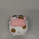 Generic USB Heater, 2 Levels USB Rechargeable Electric Mini Hand Warmer Powered Heater Fast Heating Cartoon Cow Night Light (Beige)