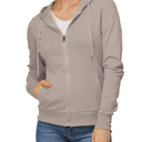 Women's Slim Fit Zip Up Hoodie Lightweight Long Sleeve Kangaroo Pocket Basic Casual Wear, Size S