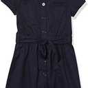French Toast Girls' Short Sleeve Safari Dress 12