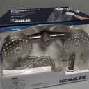 KOHLER 23218-BN Awaken 2-in-1 Multifunction Shower Combo Kit, Rotating Showerhead and Handshower Set, 2.5 GPM, Vibrant Brushed Nickel