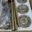 ShuideHua Industrial Floor Lamp,Dimmable Floor Lamp,Gold Tree Lamp Standing Lamp Tall Pole Lamps with 3 Elegant Crystal lampshades for Living Room Bedroom Office, Indoor