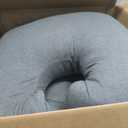 U-Shaped Pregnancy Pillow 100% Cotton Cover, Full Body Maternity Support for Belly, Back and Legs Bonus Eye Mask and Gift Box (Dark Grey)