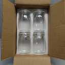 34oz Glass Food Storage Jars with Airtight Lids, Set of 4  Clear Preserving Seal Wire Clip Fastening Canisters for Kitchen Canning, Flour, Cereal, Pasta, Sugar, Beans, Pickling Jars (34oz*4)