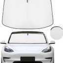 ZATOOTO Windshield Sun Shade for Model Y/3, Reflective Silver Car Window Shade for Front Windshield, Blocks UV Rays and Reduces Heat, Car Sun Shade for Protecting Interiors