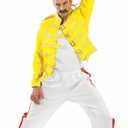 fun shack 80s Rock Costume for Men, Rocker Outfit, 80s Band Attire, Mens Singer Costume, Retro Rocker Look (X-Large)