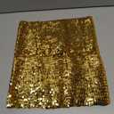 Womens Sparkly Sequin Mermaid Crop Tops, Strapless Metallic Tube Tops for Party Clubwear,Large-X-Large, Gold