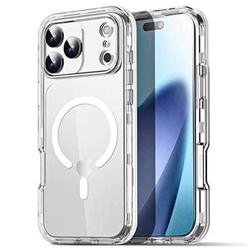 AICase for iPhone 17 Pro  Case Clear[Compatible with MagSafe] Heavy Duty Drop Protection Full Body Rugged Shockproof/Dust Proof 3-Layer Military Protective Tough Durable Phone Cover 6.9"