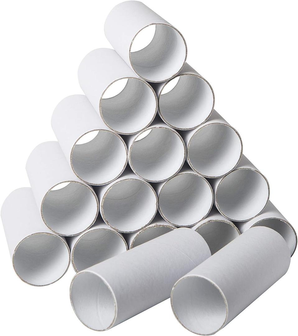 30 Pack Craft Rolls - Thick Cardboard Tubes for Crafts - Round Cardboard Tubes - Craft Tubes - Craft Round Tubes - Paper Tube for Arts & Crafts - 1.57 x 3.9 Inches - White