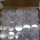 Vivaplex, 25 Clear, 10 Gram Plastic Pot Jars, Cosmetic Containers, With Lids.