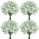 36 Pcs Babys Breath Artificial Flowers, Baby Breath Flowers Artificial Bulk Long Stem Fake Babies Breath Faux Gypsophila White Flowers Artificial for Decoration (No Eucalyptus Stems)