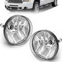 Fog Lights Assembly Compatible with 2007-2013 GMC Sierra 1500/2007-2014 Sierra 2500HD 3500HD Clear Lens Lamps(Not Fit Classic Models)