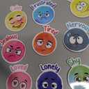 Saysurey 40 Pcs Feelings Refrigerator Magnets Funny Face Emotional Feelings Mood Magnets Cute Social Fridge Decoration for Locker Whiteboard (Colorful)